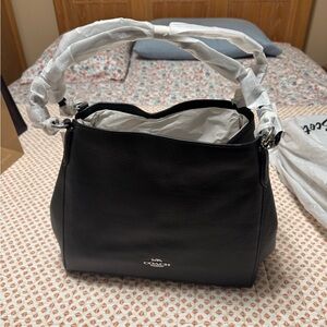 Coach Black Leather Shoulder Bag
